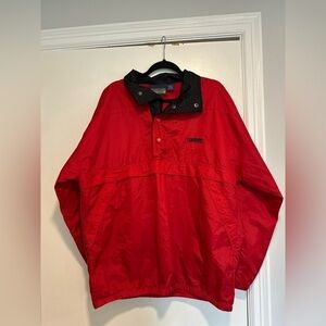 Vintage 90’s Harvard Square Smirnoff Mens Large Red Embroidered Logo Windbreaker